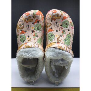 Crocs Classic Lined Clogs Men's Size 9 Women's Size 10.5 Christmas Grinch Design